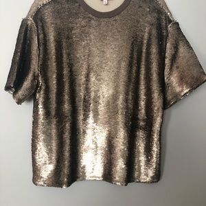 Cinq a Sept Sequin Top Sz M $398